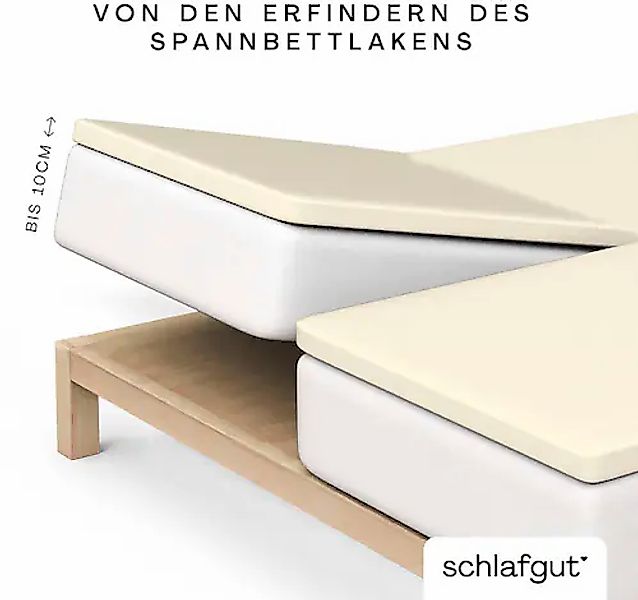 Schlafgut Spannbettlaken »Pure Split-Topper«, MADE IN GREEN by OEKO-TEX® günstig online kaufen