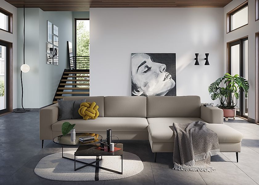 DOMO collection Ecksofa »Modica, zeitlos und elegant, L-Form« moderne Optik günstig online kaufen