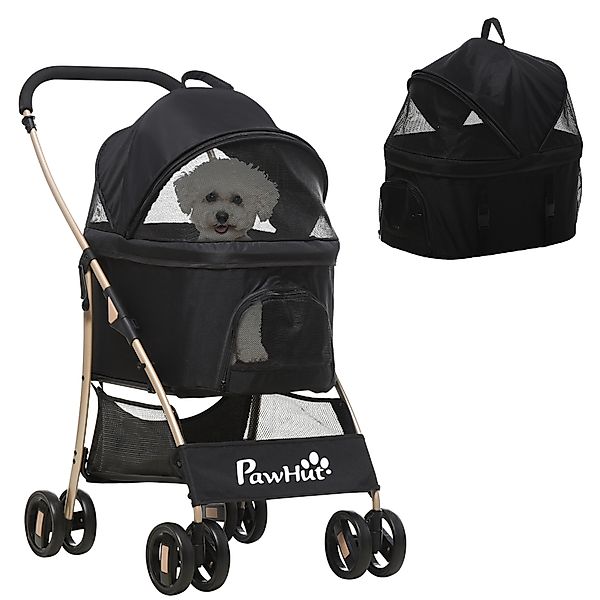 PawHut Hundebuggy 2-in-1 Hundewagen und Transportkorb, günstig online kaufen