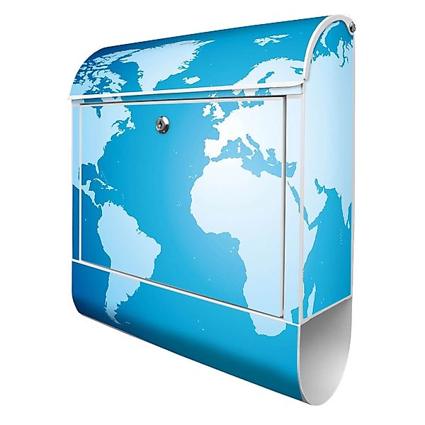 Banjado Design Briefkasten Weiß Pulverbeschichtet 39x47x14cm 2 Schlüssel Mi günstig online kaufen