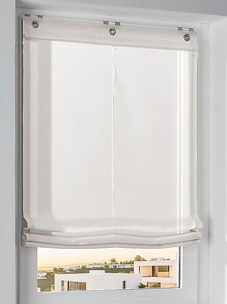 Rollo Raffrollo ., heine, halbtransparent, Ösen günstig online kaufen