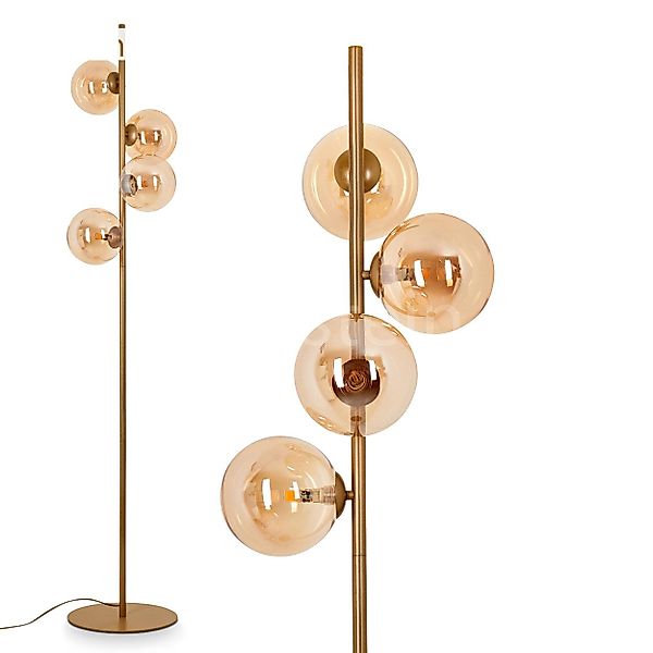 hofstein Stehlampe moderne Stehlampe aus Metall/Glas günstig online kaufen