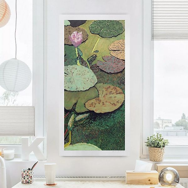 Leinwandbild Seerose mit Blättern III günstig online kaufen