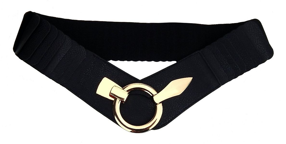 Ella Jonte Stretchgürtel schwarz gold Taillengürtel elastischer Gürtel 75- günstig online kaufen