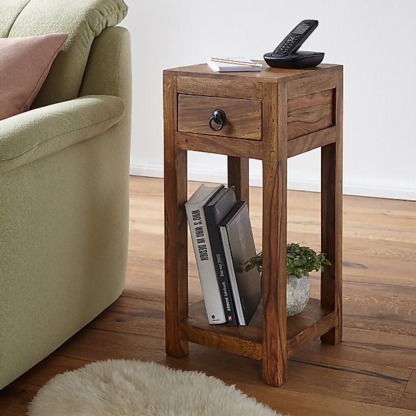 Wohnling Beistelltisch WL1.313 (Massivholz 30x30x68 cm günstig online kaufen