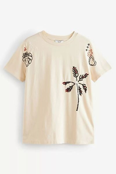 Next T-Shirt T-Shirt mit Stickerei, Palmen (1-tlg) günstig online kaufen
