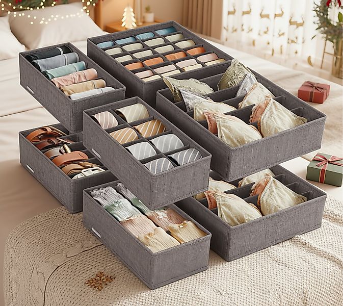 SONGMICS Aufbewahrungsbox Schubladen-Organizer (8 St), Unterwäsche-Organize günstig online kaufen