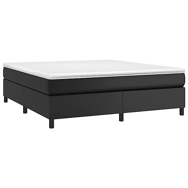 vidaXL Boxspringbett mit Matratze Schwarz 160x200 cm Kunstleder 3144614 günstig online kaufen