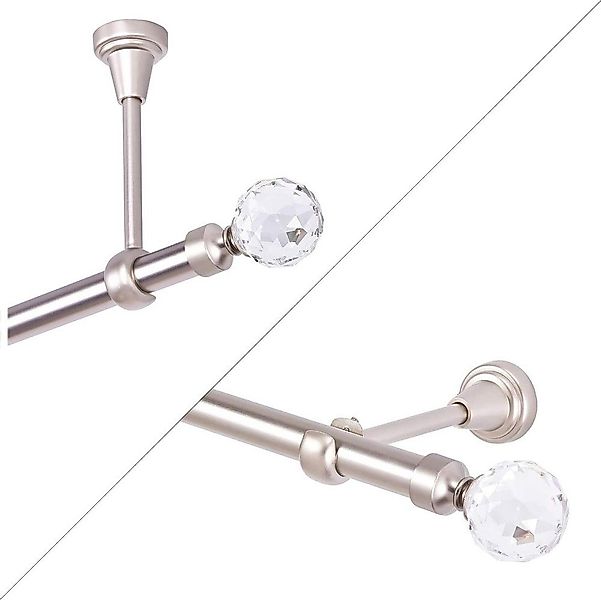 MDEKOR Gardinenstange, 1-läufig, kürzbar, Wand/Decke, Gardinenstange Vorhan günstig online kaufen