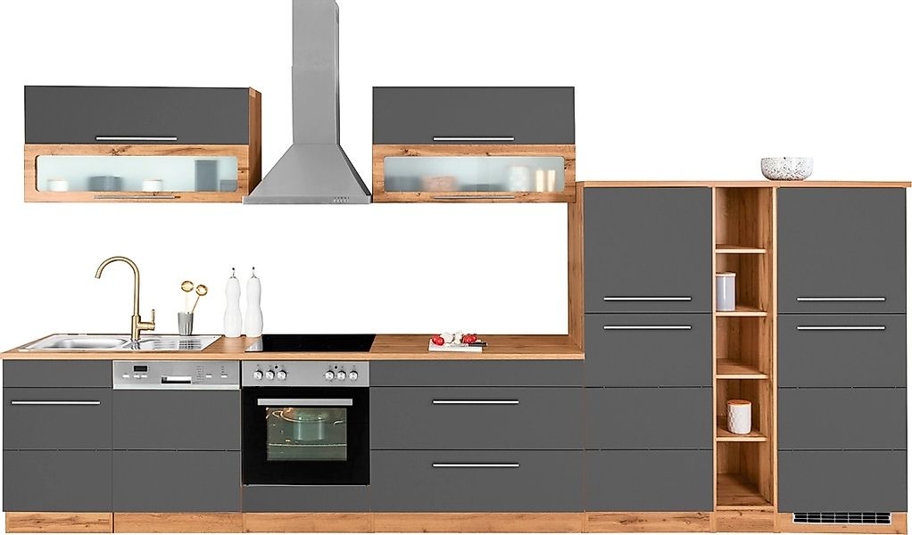 KOCHSTATION Küchenzeile "KS-Wien" Breite 420 cm, wahlweise mit E-Geräten günstig online kaufen