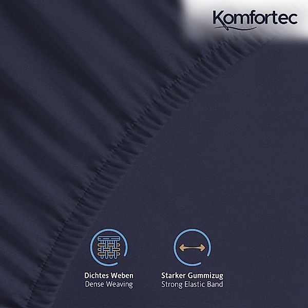 Komfortec Spannbettlaken Jersey Spannbettuch, 90x200, 140x200, günstig online kaufen