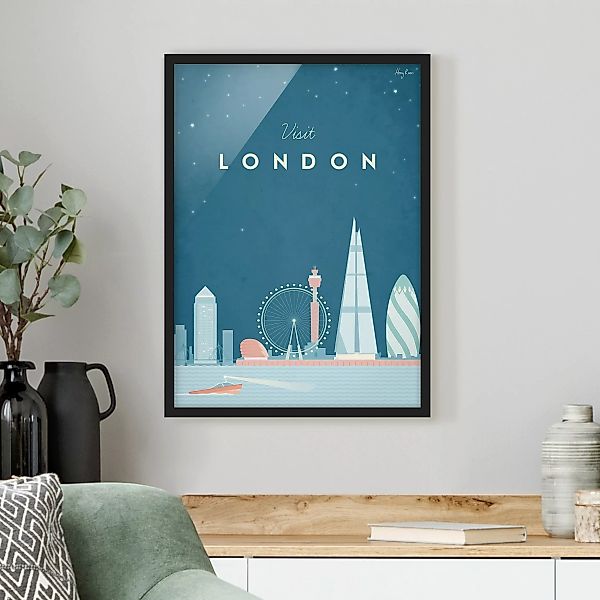 Bild mit Rahmen Architektur & Skyline - Hochformat Reiseposter - London günstig online kaufen