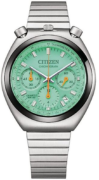 Citizen Chronograph Herrenuhr, Chronograph aus Edelstahl - Grünes Blatt günstig online kaufen