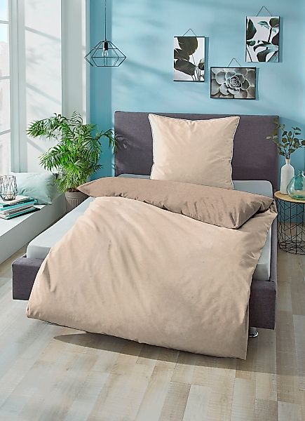 Biberna Wendebettwäsche Hermal, Flanell, 2 teilig, günstig online kaufen