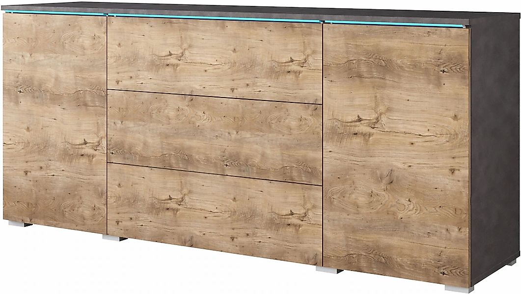 Home affaire Sideboard "VERA, grifflos" verstellbare Einlegeböden, Wahlweis günstig online kaufen