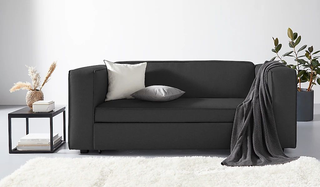 Home affaire Schlafsofa "Asmund, Design-Schlafsofa, komfortable Bedienung," günstig online kaufen