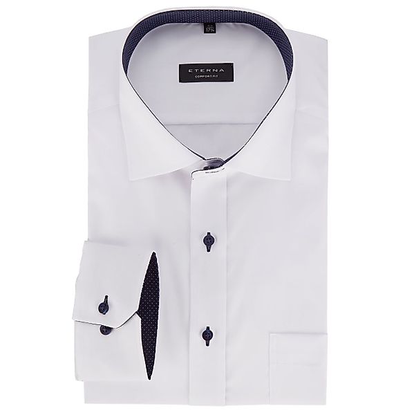 ETERNA Businesshemd mit Kontrastdetails, bügelfrei, langarm Farbe weiß Größ günstig online kaufen