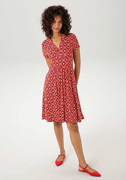 Aniston CASUAL Sommerkleid, mit farbharmonischem Retro-Druck günstig online kaufen