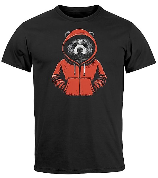 Neverless Print-Shirt Herren T-Shirt Bär Bear günstig online kaufen