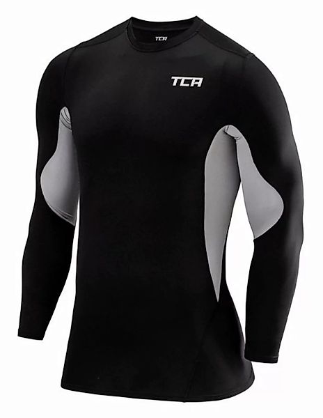 TCA Langarmshirt TCA SuperThermal Kompressionsshirt - Schwarz/Hellgrau, XXL günstig online kaufen