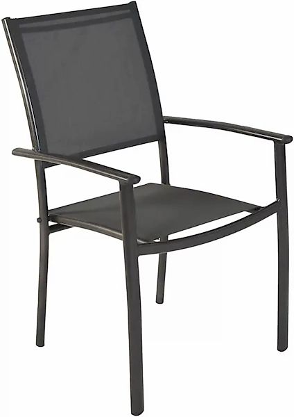 Merxx Milano Gartensessel stapelbar Graphit-Grau 2er-Set günstig online kaufen