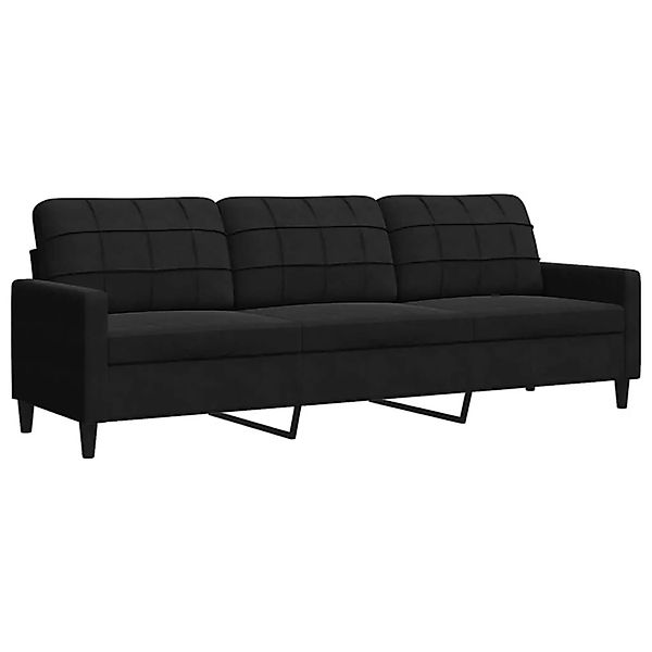 vidaXL 3-Sitzer-Sofa Schwarz 210 cm Samt 4007649 günstig online kaufen