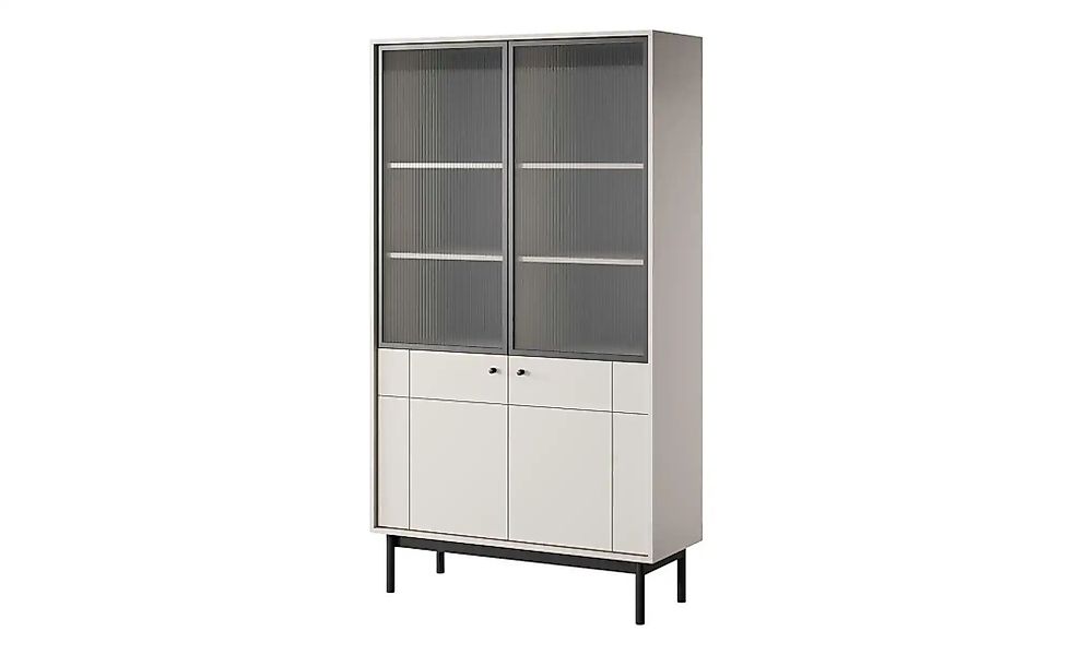 Vitrine   ¦ beige ¦ Maße (cm): B: 104 H: 185 Schränke > Vitrinen - Höffner günstig online kaufen