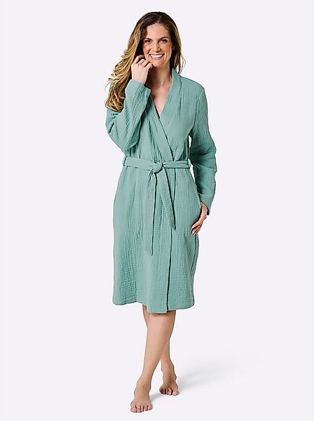 Witt Damenbademantel Bademantel ., Länge ca. 105 cm, Baumwolle, Bindeband günstig online kaufen