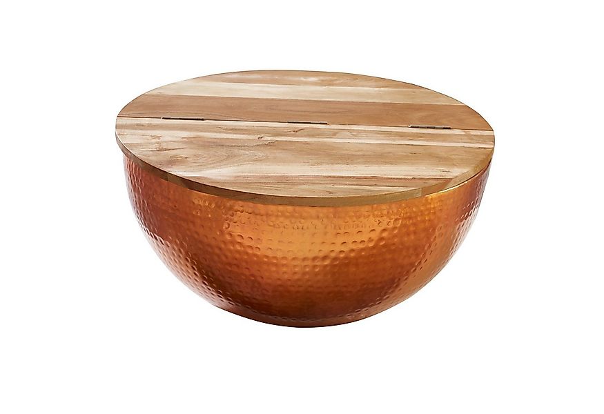 riess-ambiente Couchtisch ORIENT STORAGE Ø60cm natur / kupfer · Wohnzimmert günstig online kaufen