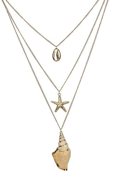 Ella Jonte Kette mit Anhänger, maritime Boho Layering Kette gold Seestern M günstig online kaufen