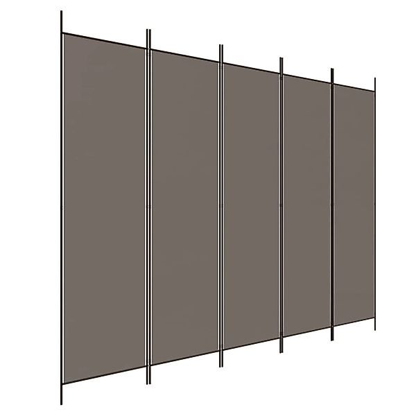 vidaXL 5-Tlg Paravent Anthrazit 250x220 cm Stoff 350204 günstig online kaufen