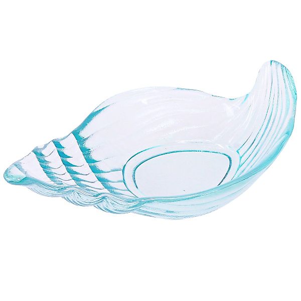 Viana Dekofigur Glas Deko Blaue Muschelschale günstig online kaufen