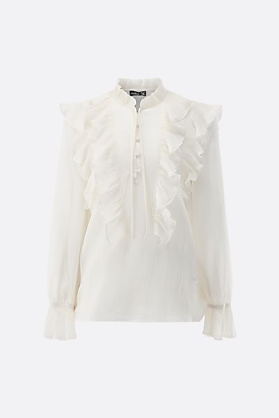 Schlupfbluse mit Rüschen günstig online kaufen