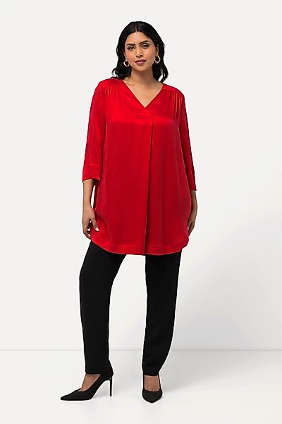 Ulla Popken Tunika Tunika Cupromix V-Ausschnitt günstig online kaufen