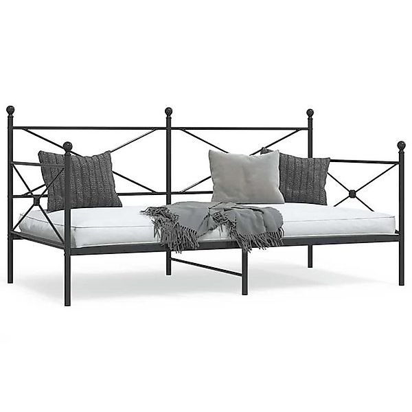 vidaXL Bett, Tagesbett ohne Matratze Schwarz 100x200 cm Stahl günstig online kaufen