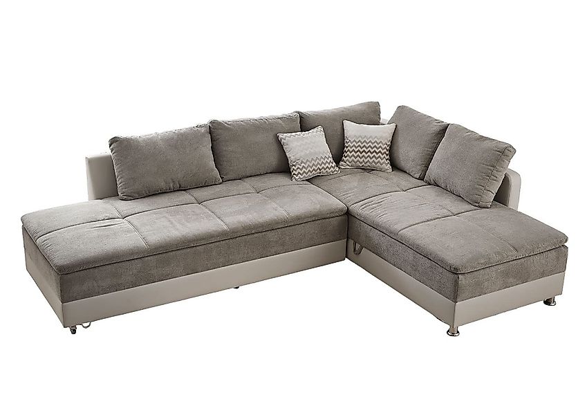 luma-home Ecksofa 15101, Dauerschläfer-Doppelbett B306/T223/H95 cm, günstig online kaufen