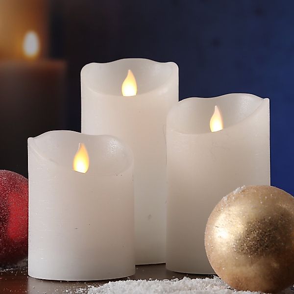 MARELIDA LED-Kerze LED Kerzenset Rustik-Optik mit günstig online kaufen