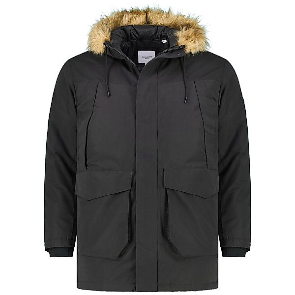 Jack&Jones Parka mit Webpelzbesatz, wasserabweisend Farbe schwarz Größe: 4X günstig online kaufen