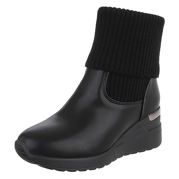Ital-Design Modischer Stiefeletten mit Strickschaft für günstig online kaufen