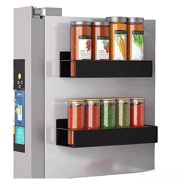 PFCTART Küchenregal Magnetisches Kühlschrankregal Seitenregal 2er-Set, günstig online kaufen