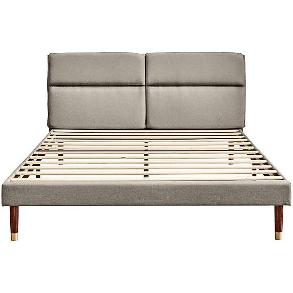 Gotagee Polsterbett Doppelbett verstellbarem Kopfteil Leinen 160 x 200cm La günstig online kaufen