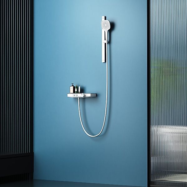 Rainsworth Duschsystem mit Thermostat und Glasablage, günstig online kaufen