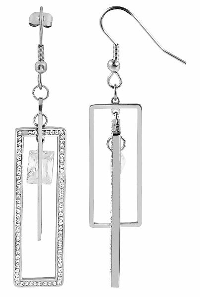 Adelia´s Paar Ohrhänger "Damen Ohrringe – Ohrstecker aus Edelstahl mit Stra günstig online kaufen