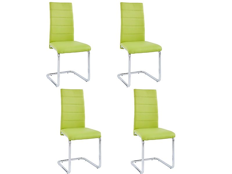 loft24 Freischwinger Adrian (Set, 4 St), Esszimmerstuhl, Küchenstuhl, Leder günstig online kaufen