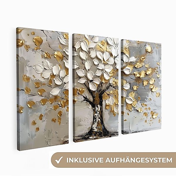 MuchoWow Leinwandbild Baum - Weiß - günstig online kaufen