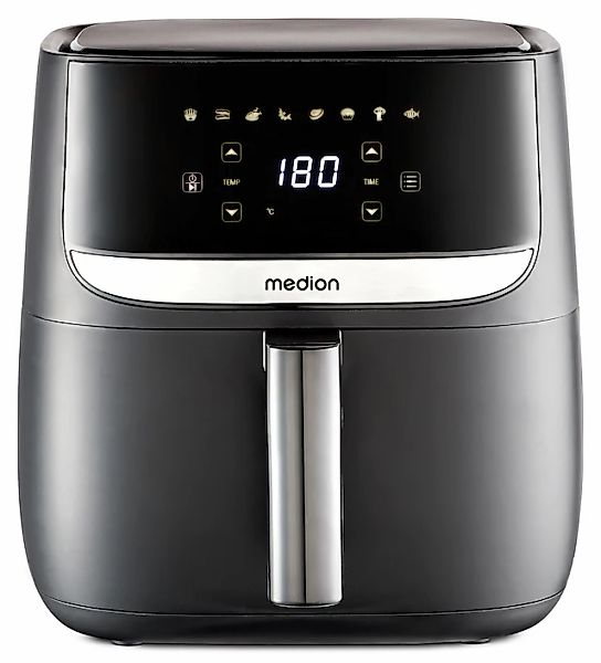 Medion® Heißluftfritteuse »E50 XL (MD 10532), 5,7 L Korbvolumen, 8 Automati günstig online kaufen
