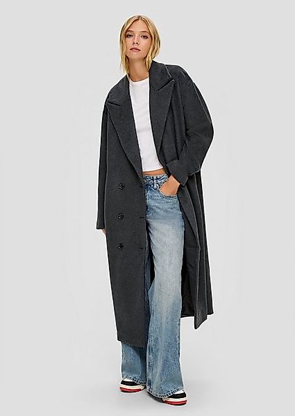 QS Funktionsmantel Langer Wollmix-Mantel günstig online kaufen