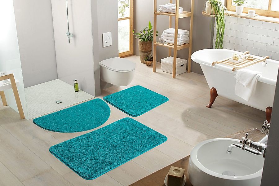 my home Badematte "Regona, Badteppich, Badvorleger, Badezimmer Teppich" Höh günstig online kaufen