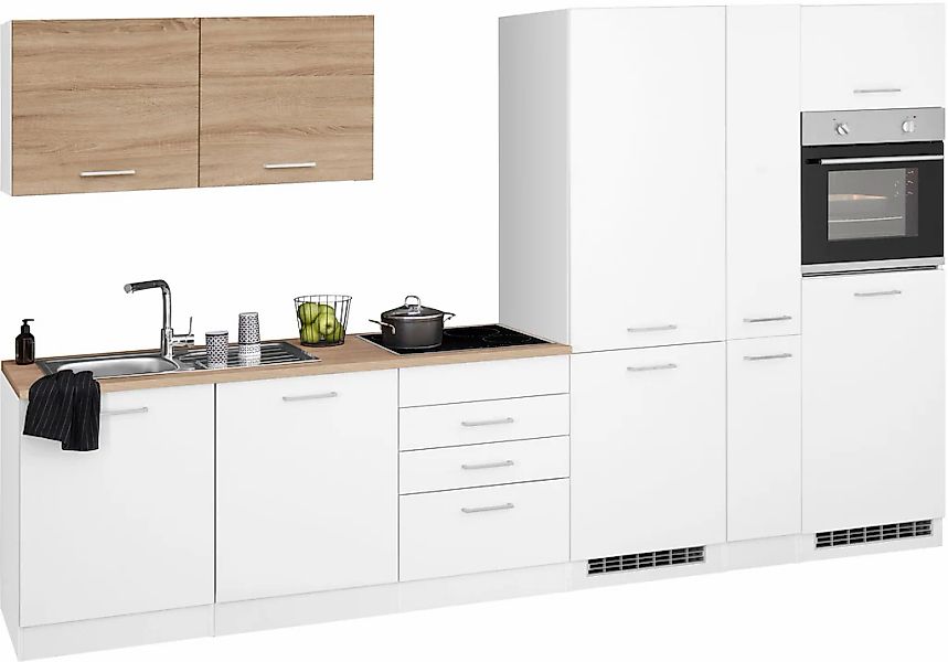 KOCHSTATION Küchenzeile "KS-Visby" ohne E-Geräte, 330 cm, für Kühl/Gefrierk günstig online kaufen