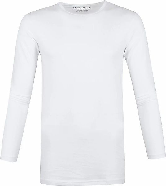 Garage Basic Longsleeve T-Shirt Stretch Weiß - Größe M günstig online kaufen